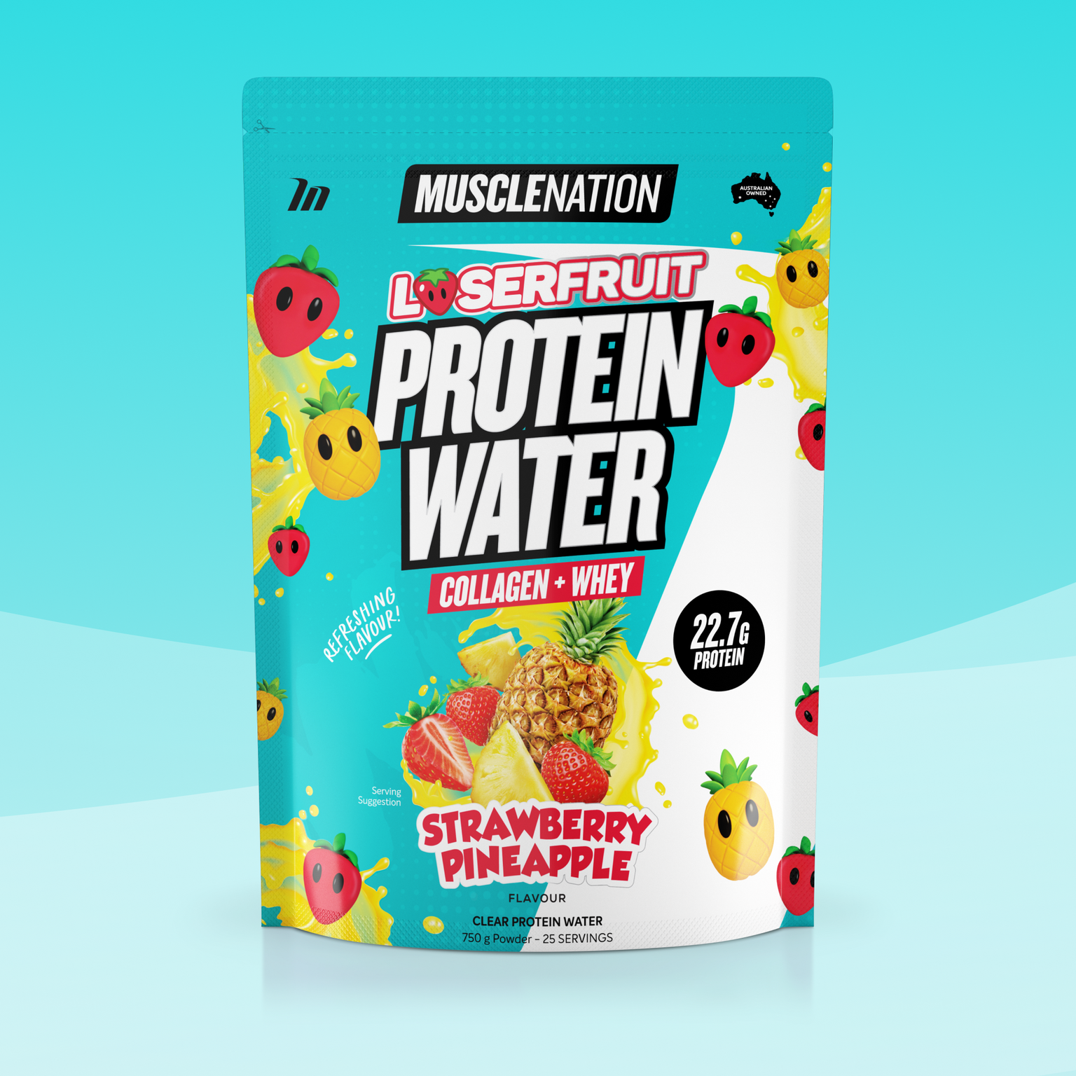 LOSERFRUIT PROTEIN WATER Strawberry Pineapple - Muscle Nation protein water