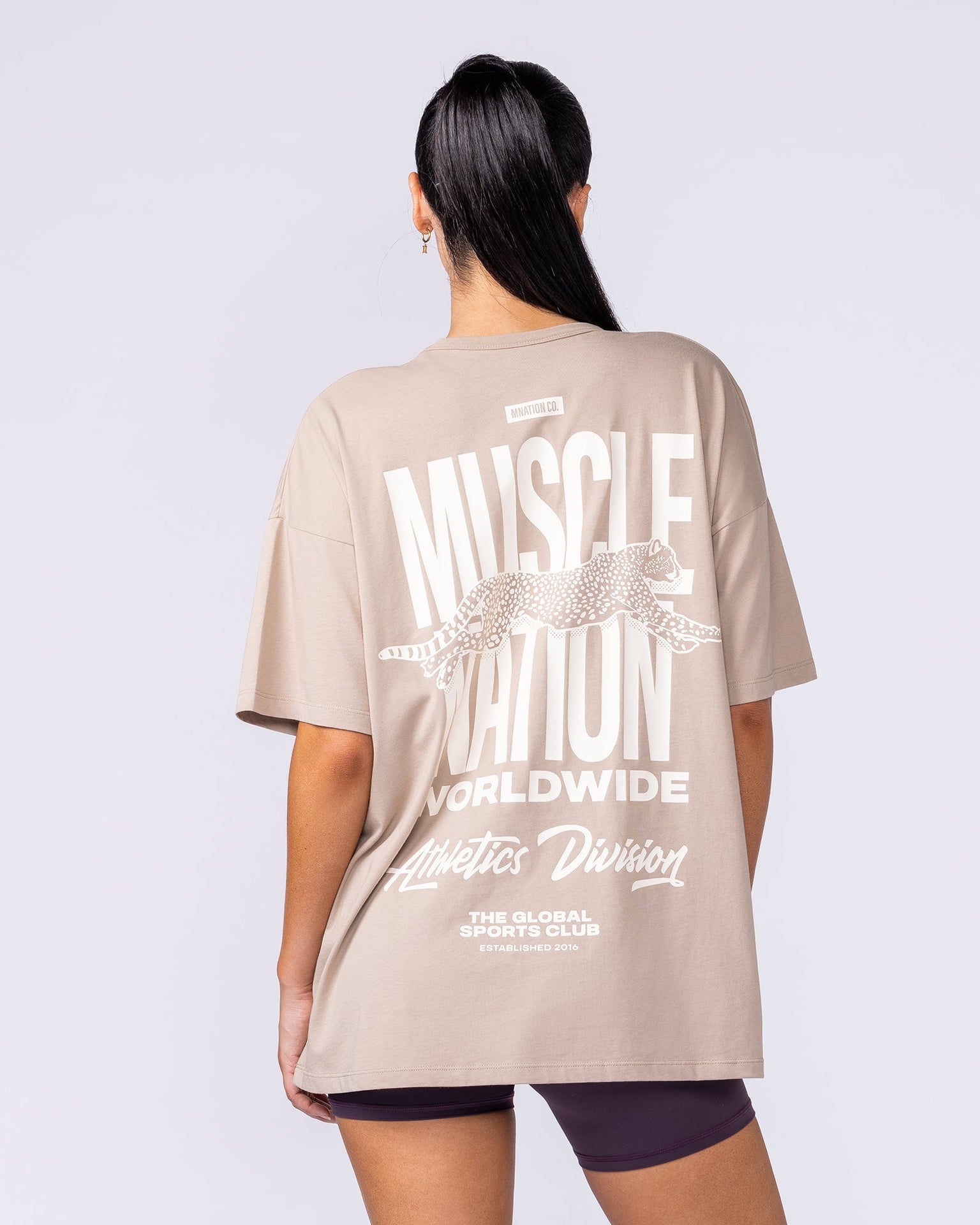 Pounce Oversized Tee - Sandstorm-T-Shirts-XXS-112515SDSTM-XXS-MNAPPRL46425-5-Muscle Nation
