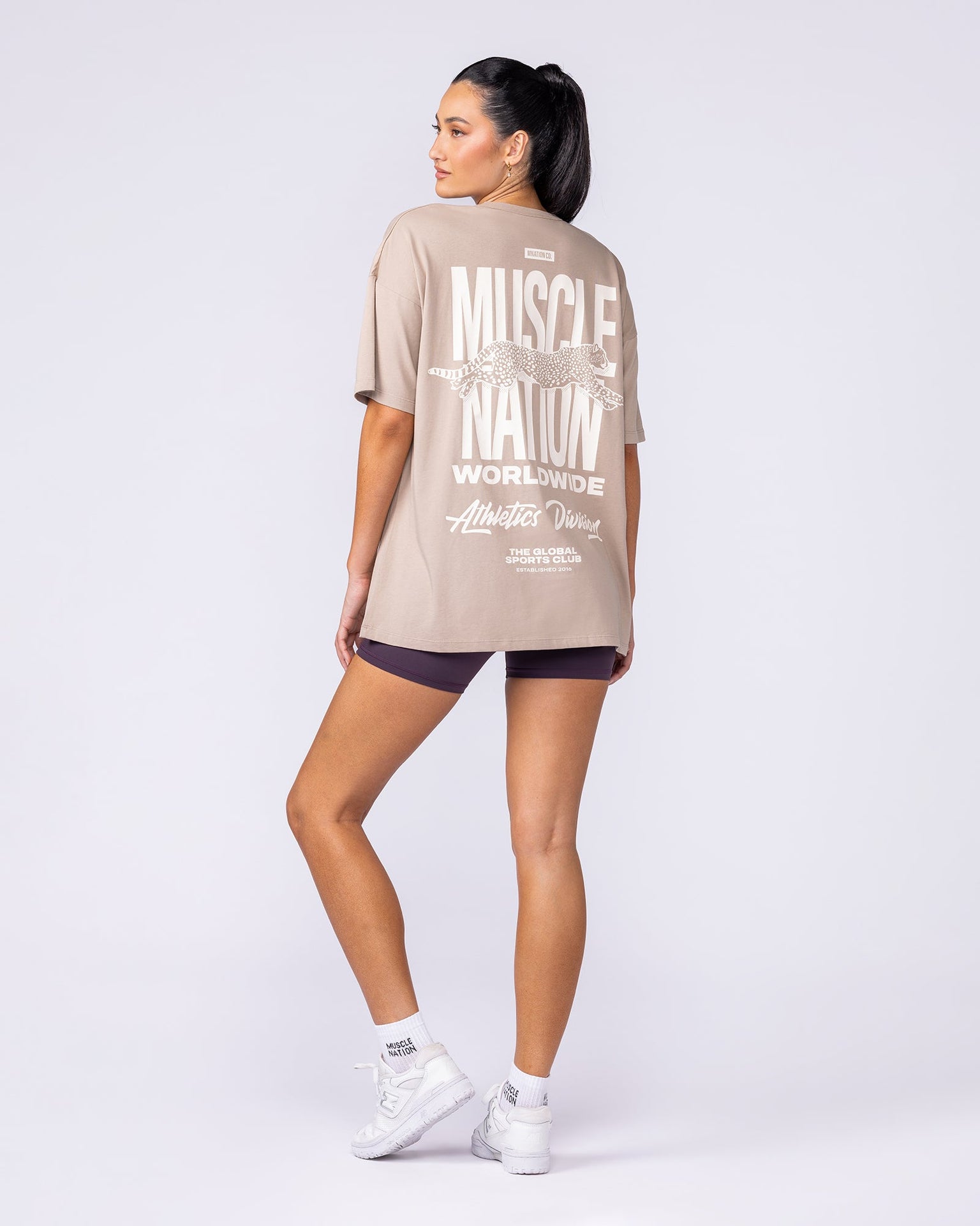 Pounce Oversized Tee - Sandstorm-T-Shirts-XXS-112515SDSTM-XXS-MNAPPRL46425-6-Muscle Nation