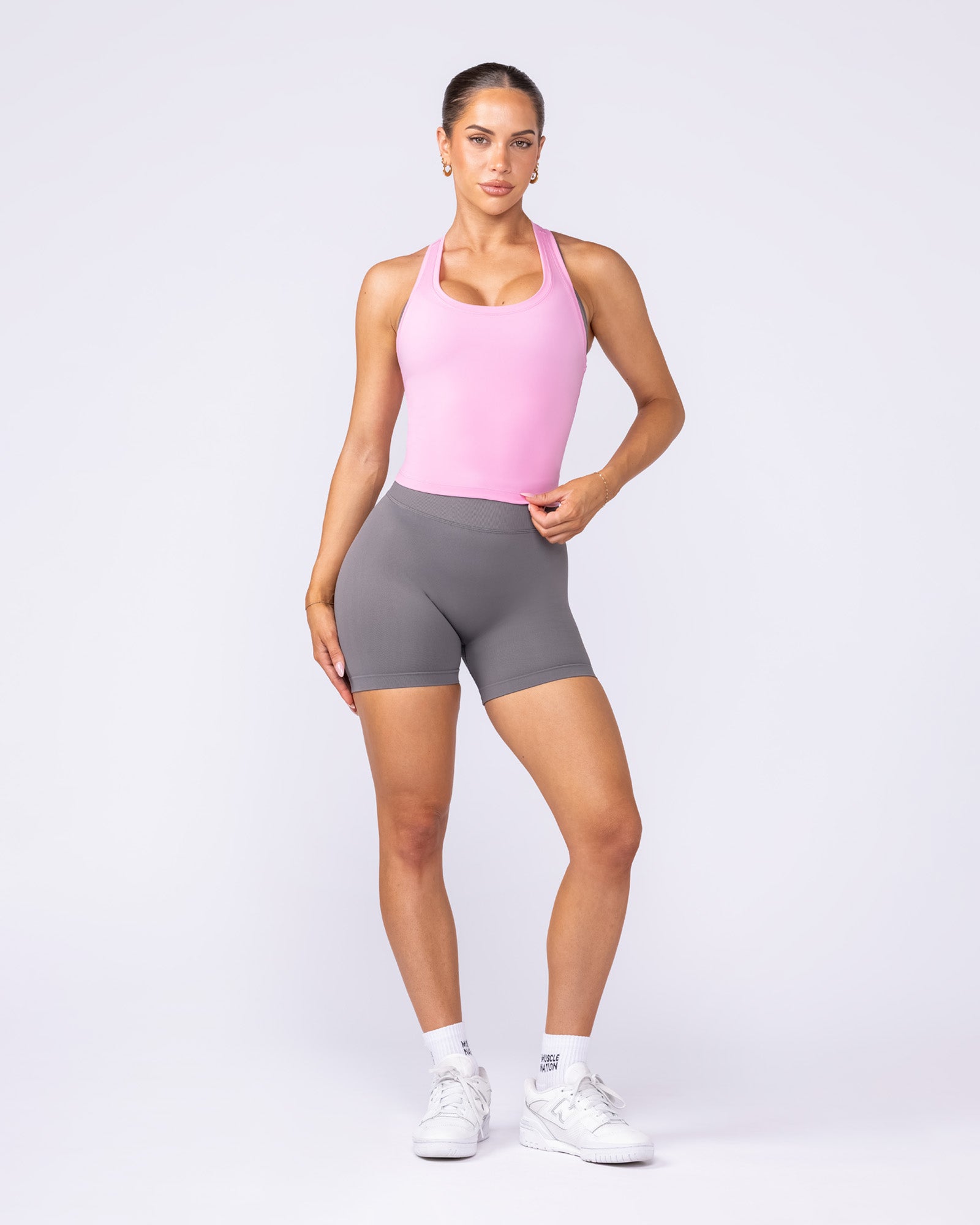 Practice Tank - Pink Frosting-Singlets & Tanks-XXS-122501PNKFRST-XXS-MNAPPRL48103-5-Muscle Nation