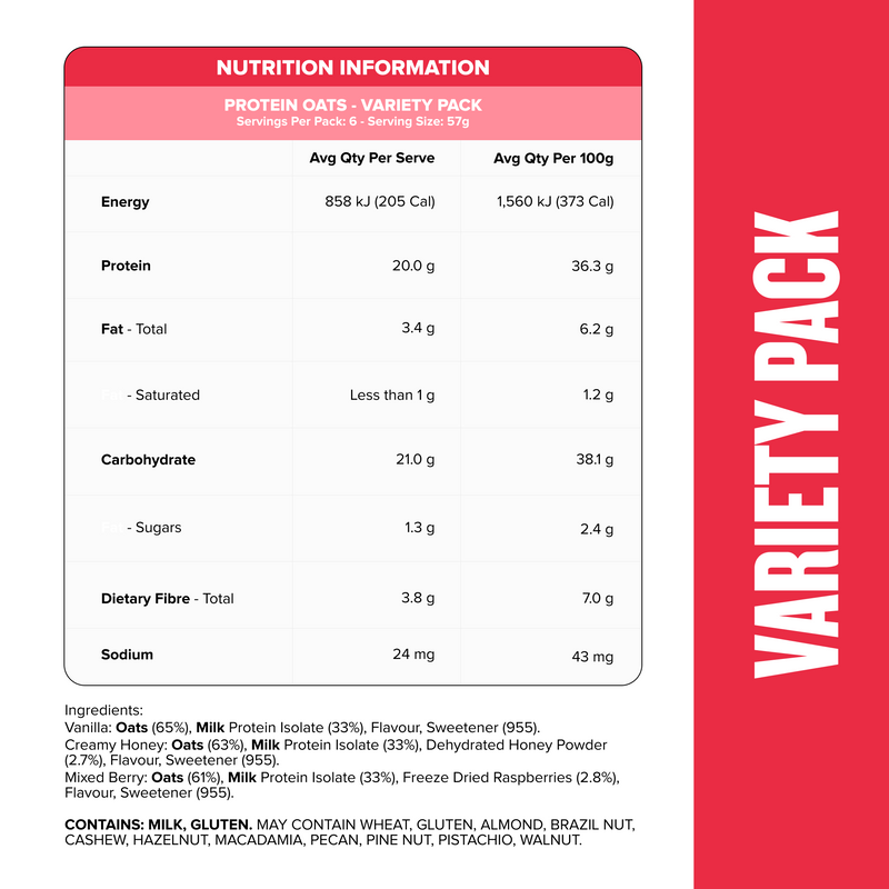PROTEIN Quick Oats - Variety Packs - 6 Sachets-Protein Oats-MNSUPPS0392-9359054002111-2-Muscle Nation