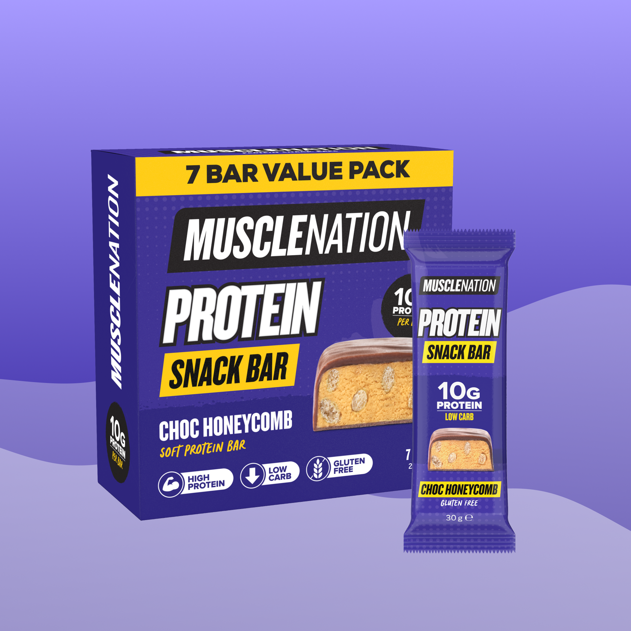 SNACK Protein Bar - Choc Honeycomb 7 Pack-MNSUPPS0461-9359054002494-1-Muscle Nation