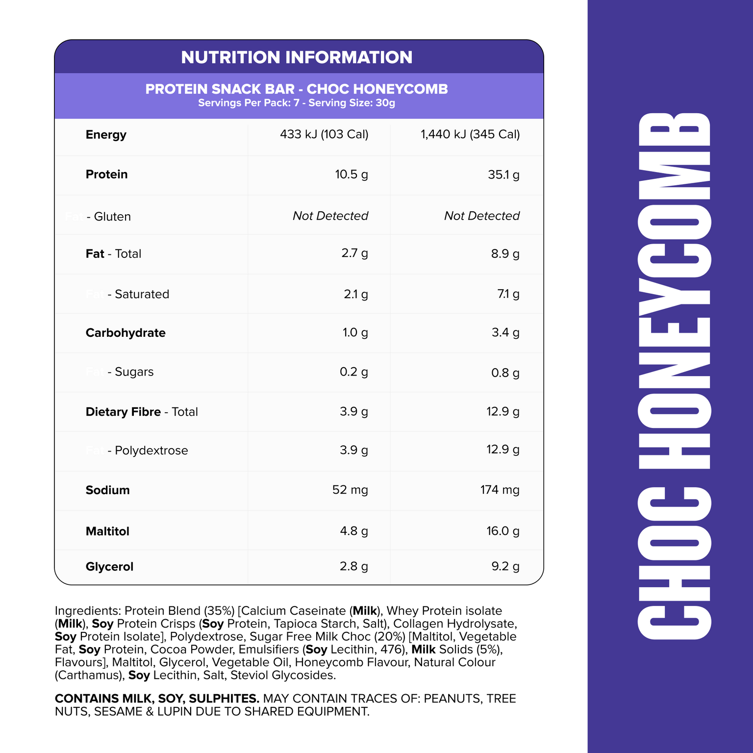 SNACK Protein Bar - Choc Honeycomb 7 Pack-MNSUPPS0461-9359054002494-2-Muscle Nation