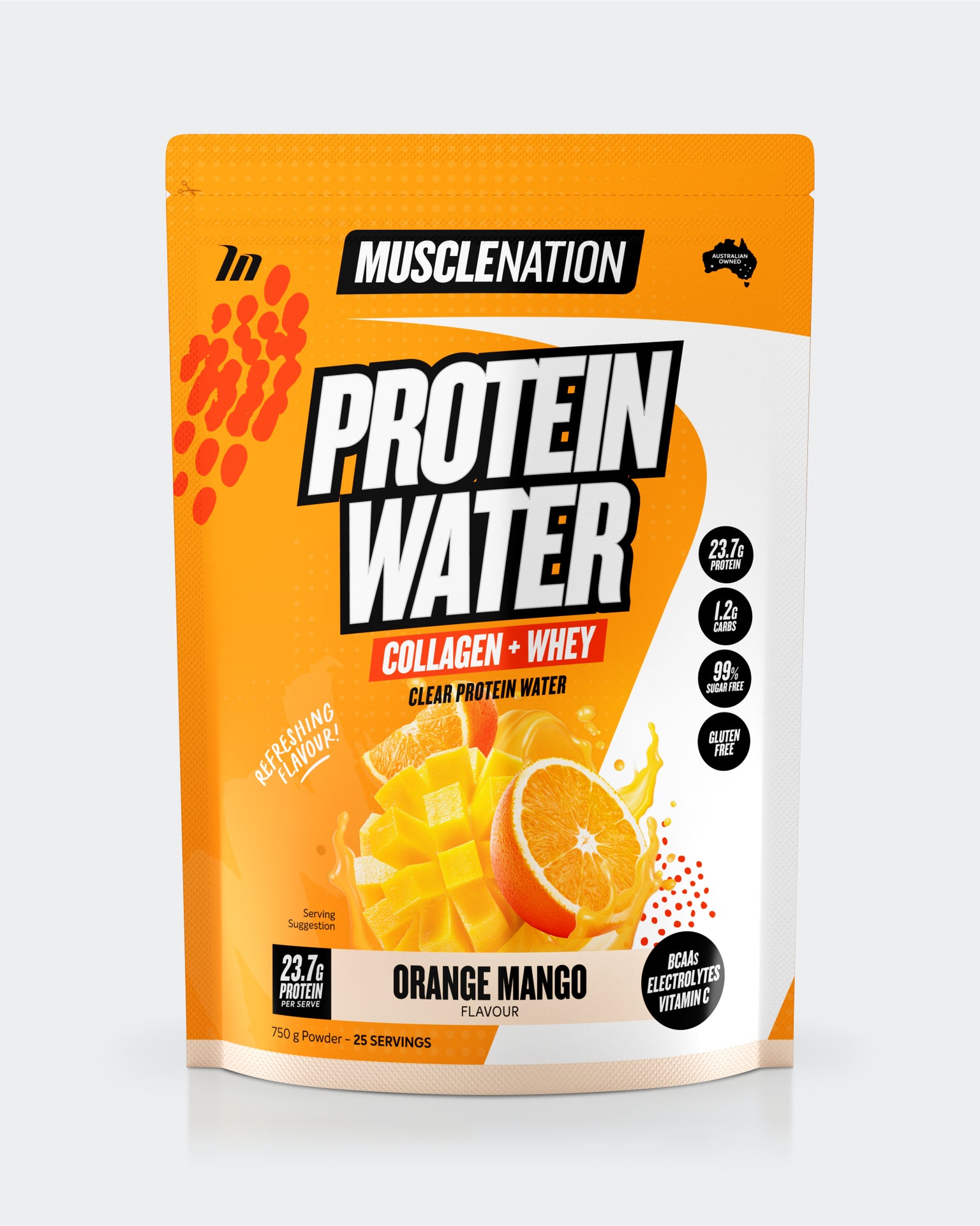 PROTEIN WATER - Orange Mango - 25 serves-Protein Waters-MNSUPPS0332-9359054001305-4-Muscle Nation