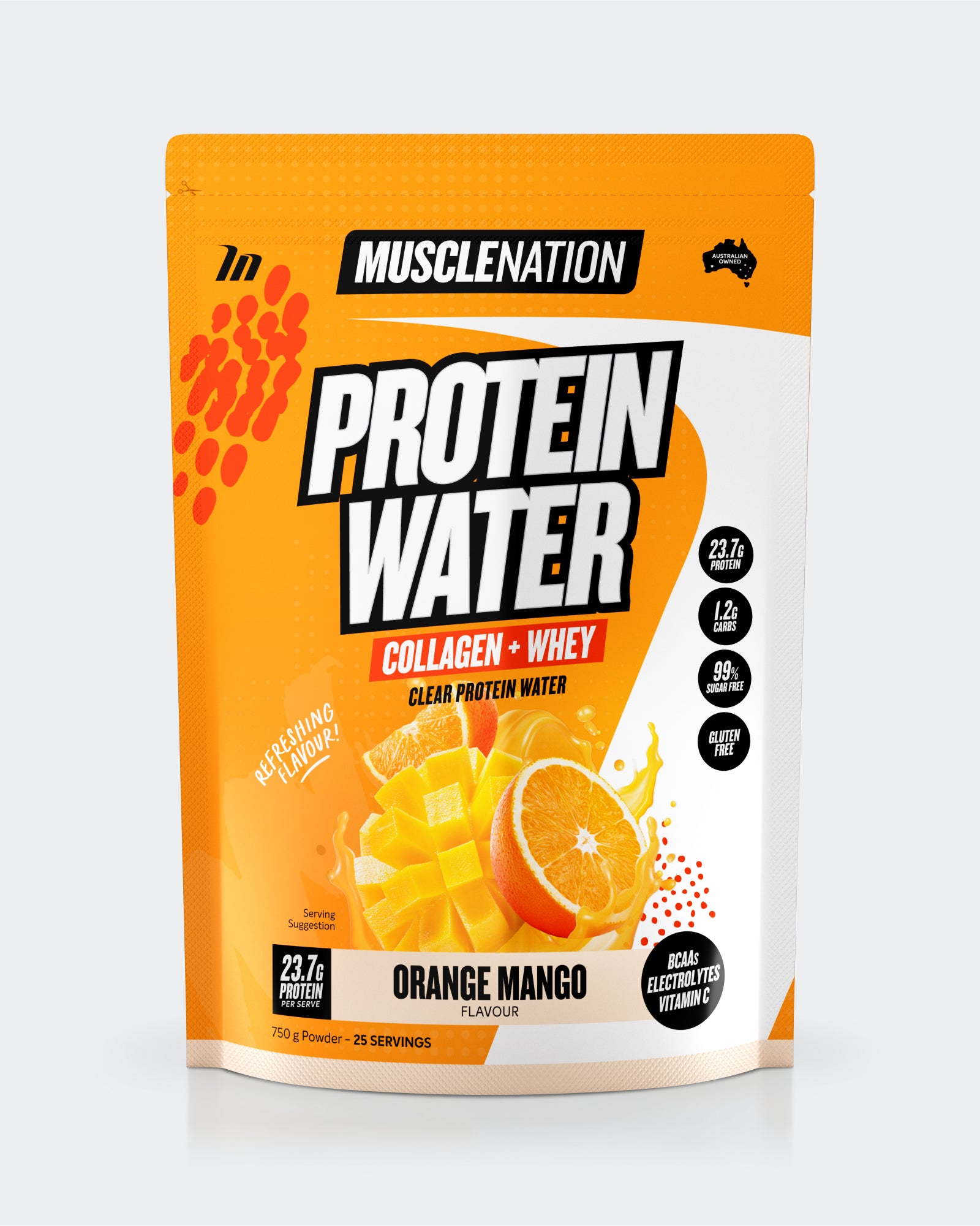 PROTEIN WATER - Orange Mango - 25 serves-Protein Waters-MNSUPPS0332-9359054001305-4-Muscle Nation