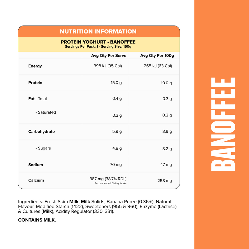 PROTEIN YOGHURT - Banoffee Pouch-Yoghurt-MNSUPPS0490-2-Muscle Nation
