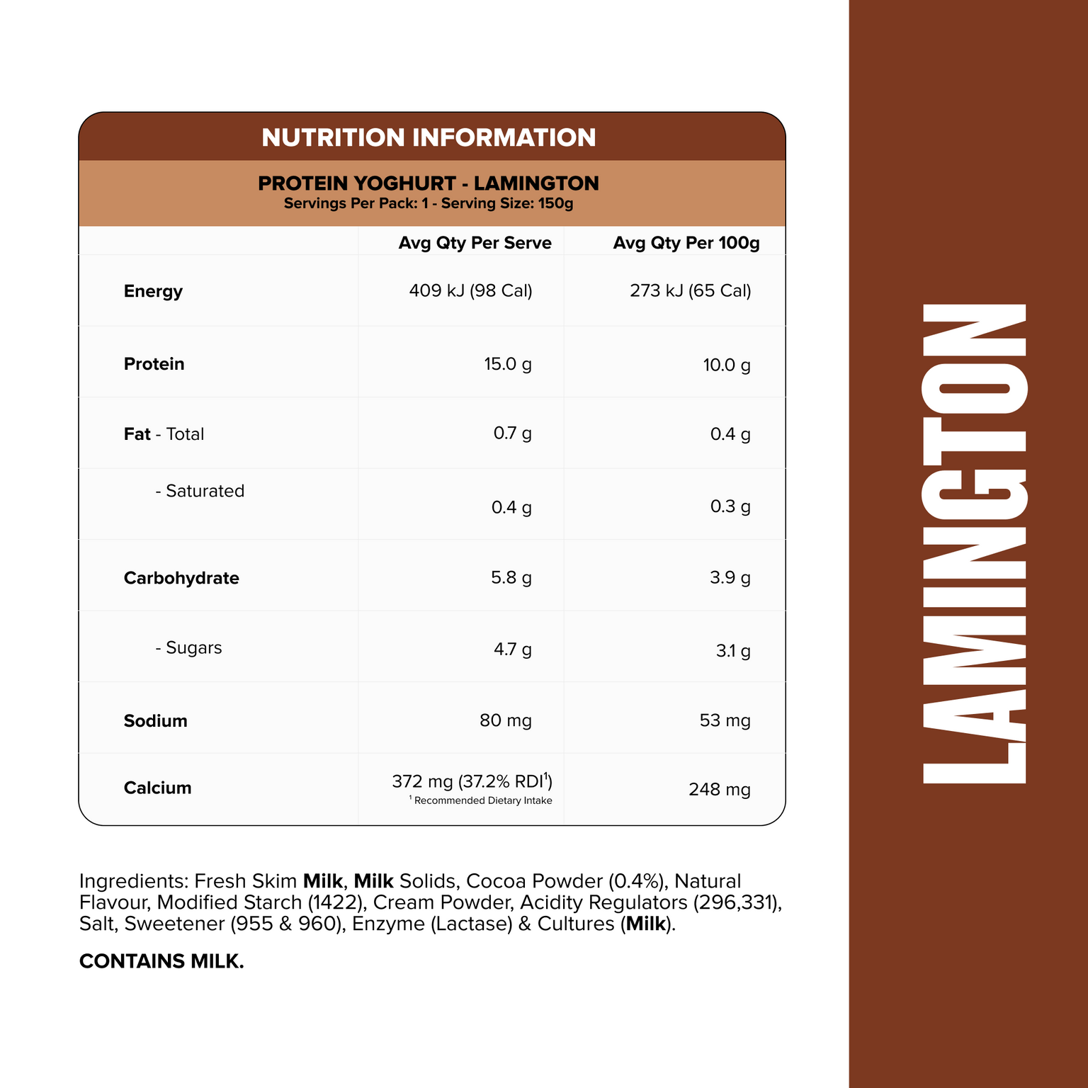 PROTEIN YOGHURT - Lamington Pouch-Yoghurt-MNSUPPS0497-2-Muscle Nation