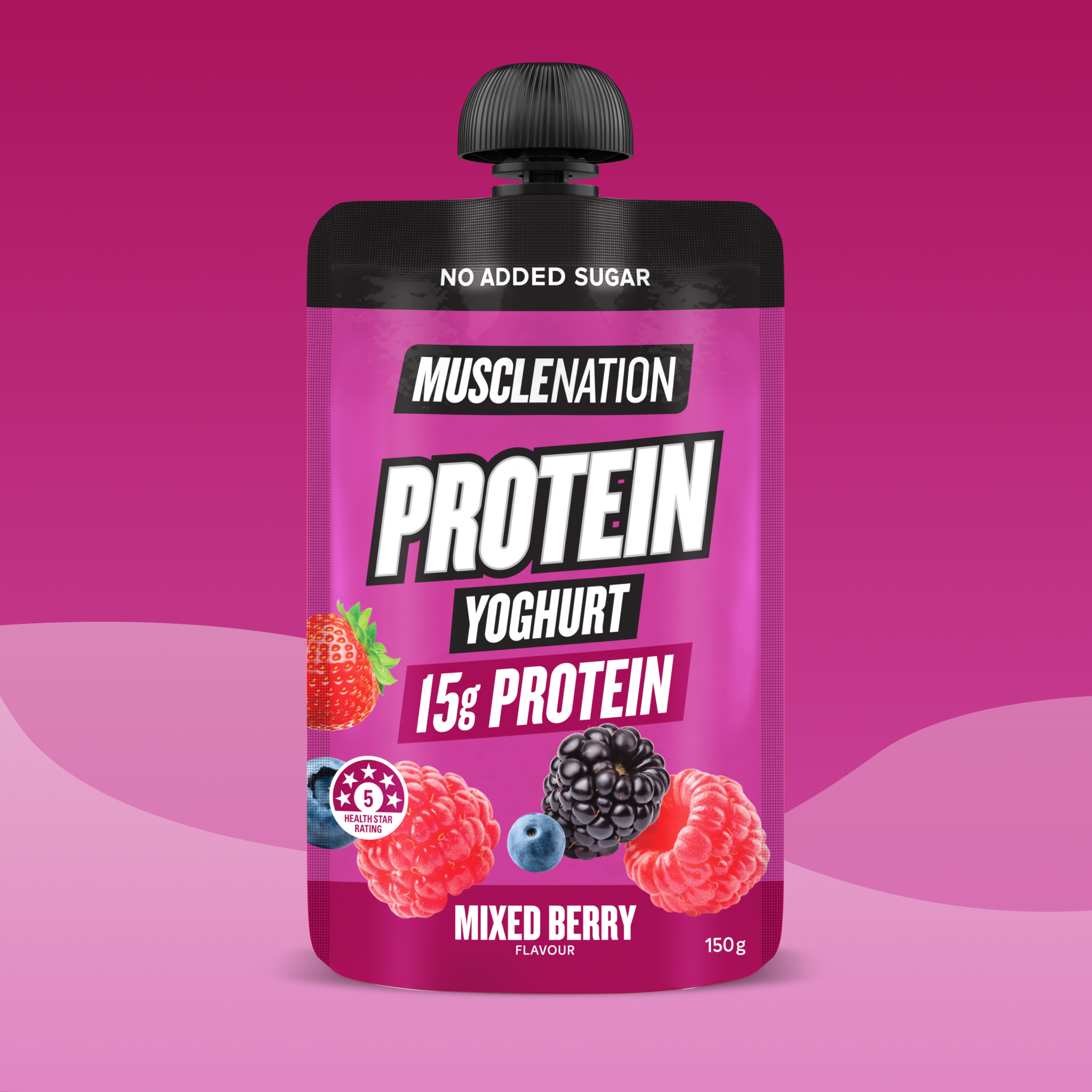 PROTEIN YOGHURT - Mixed Berry Pouch-Yoghurt-MNSUPPS0494-1-Muscle Nation