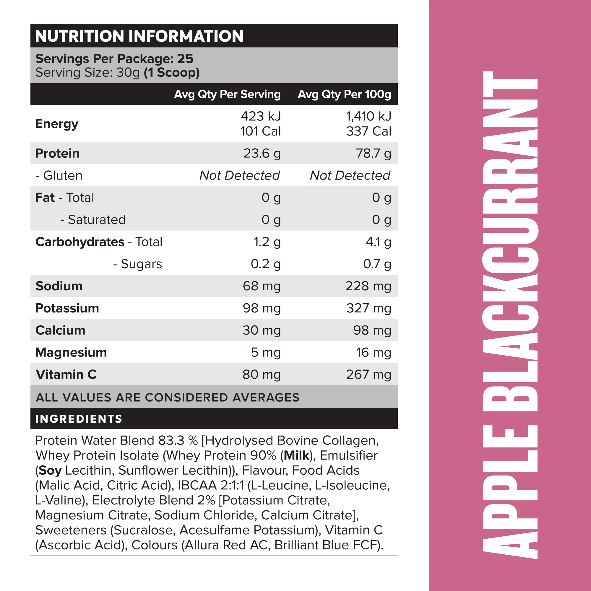 PROTEIN WATER - Apple Blackcurrant - 25 serves-Protein Waters-MNSUPPS0236-9359054001220-2-Muscle Nation