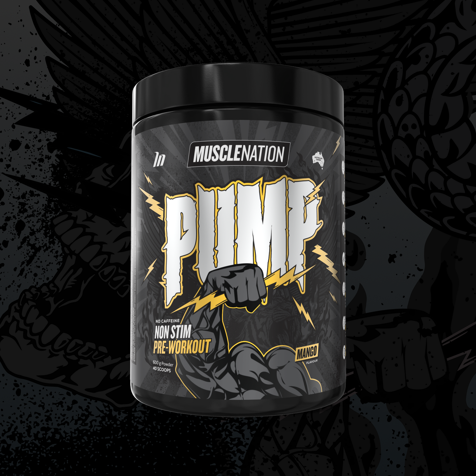 PUMP Pre-Workout Caffeine Free - Mango - 40 serves-Pump-MNSUPPS0404-9359054003002-1-Muscle Nation