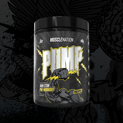 PUMP Pre-Workout Caffeine Free - Pineapple - 40 serves-Pump-MNSUPPS0405-9359054003019-1-Muscle Nation