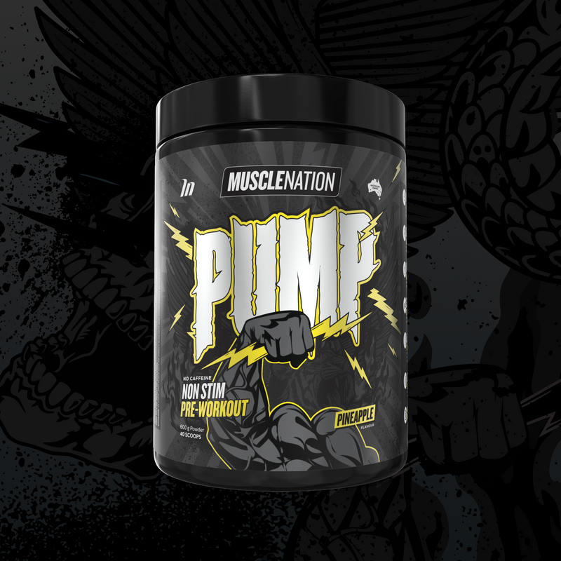 PUMP Pre-Workout Caffeine Free - Pineapple - 40 serves-Pump-MNSUPPS0405-9359054003019-1-Muscle Nation