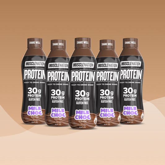 Protein Shake RTD - Milk Choc 400ml Bottle (6 Pack)-Ready to Drink-MNSUPPS0362-19359054001760-1-Muscle Nation