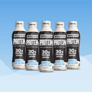 Protein Shake RTD - Vanilla Ice Cream 400ml Bottle (6 Pack)-Ready to Drink-MNSUPPS0363-19359054001777-1-Muscle Nation