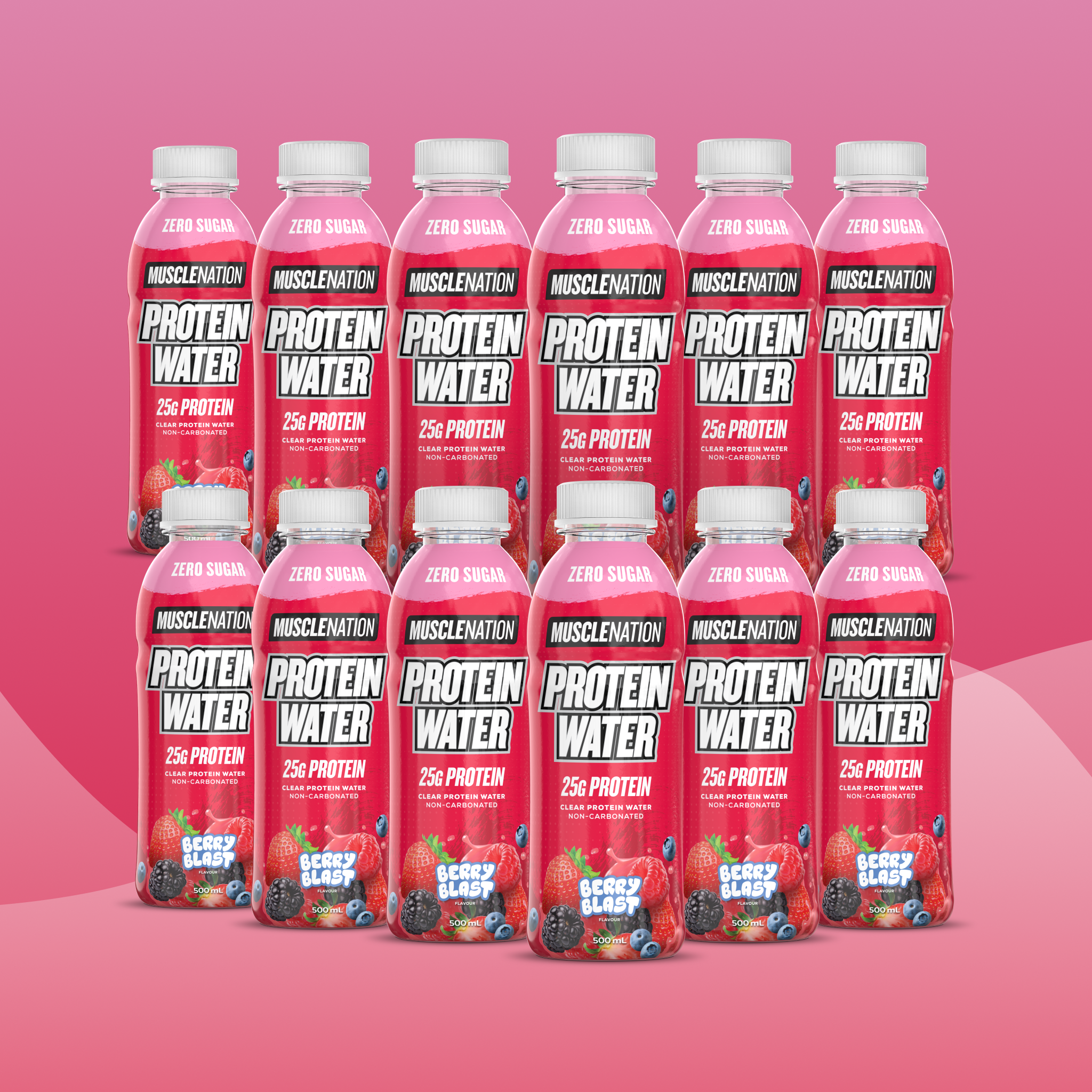 Protein Water RTD - Berry Blast 500ml (12 Pack)-Ready to Drink-MNSUPPS0358-19359054001821-1-Muscle Nation