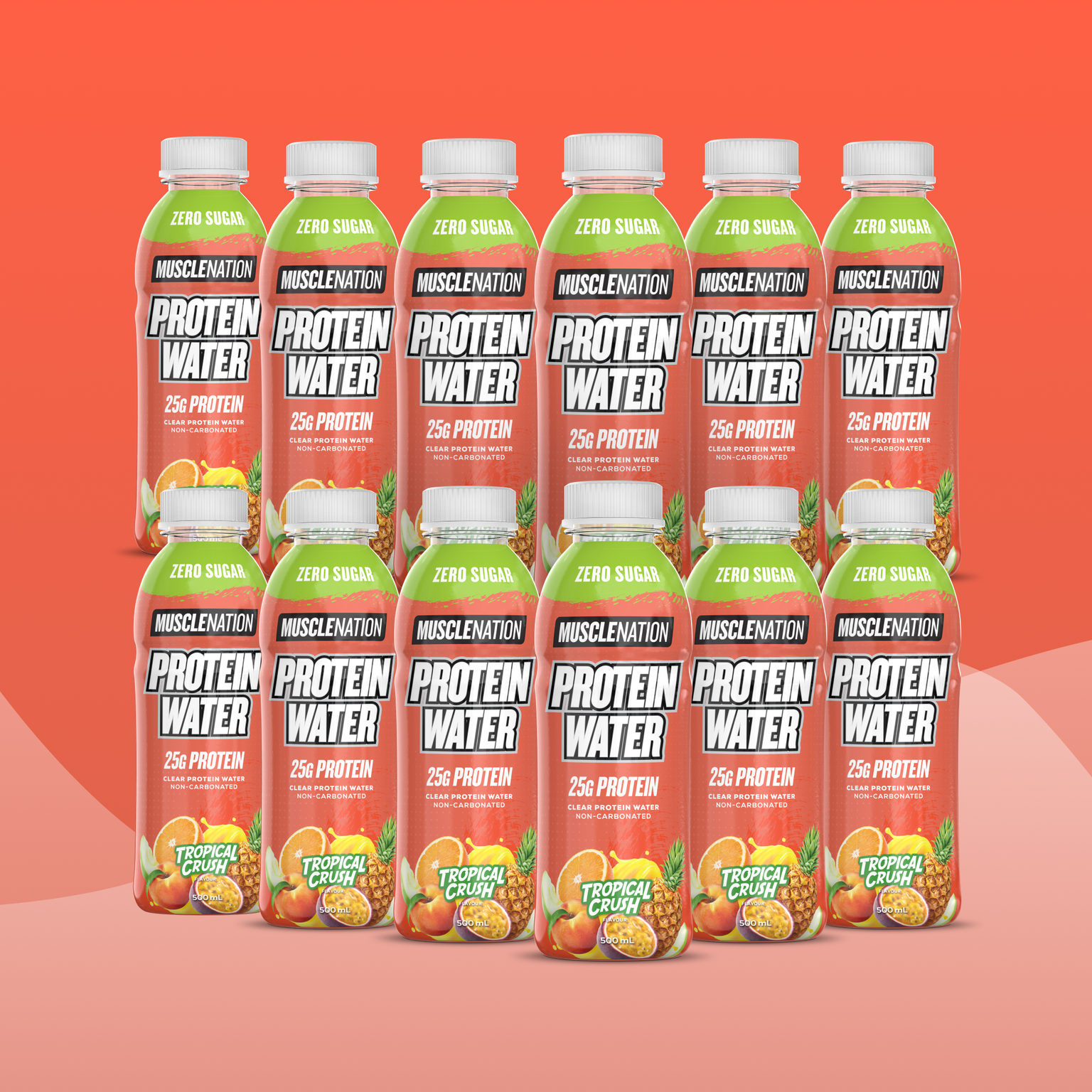 Protein Water RTD - Tropical Crush 500ml (12 Pack)-Ready to Drink-MNSUPPS0359-19359054001814-1-Muscle Nation