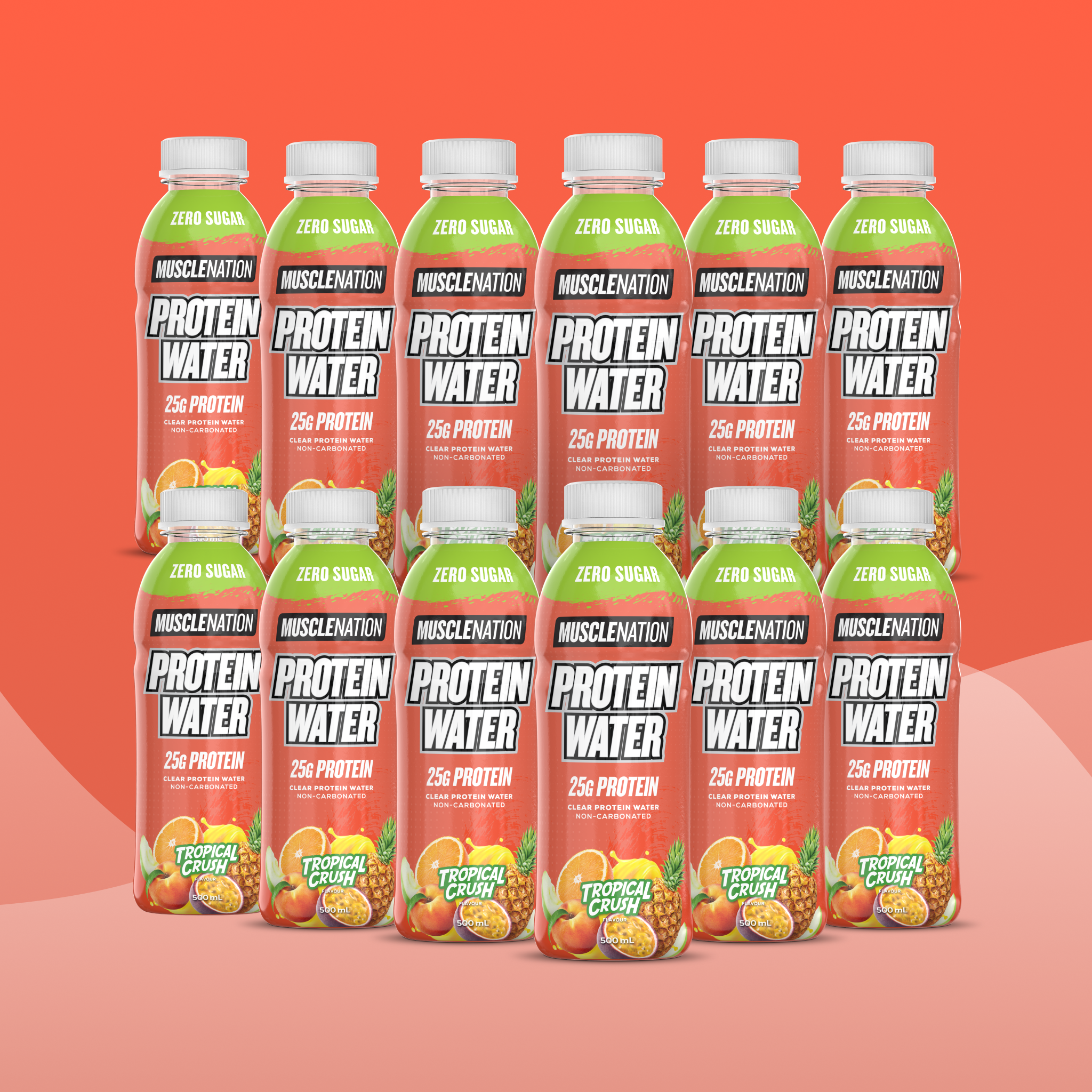 Protein Water RTD - Tropical Crush 500ml (12 Pack)-Ready to Drink-MNSUPPS0359-19359054001814-1-Muscle Nation