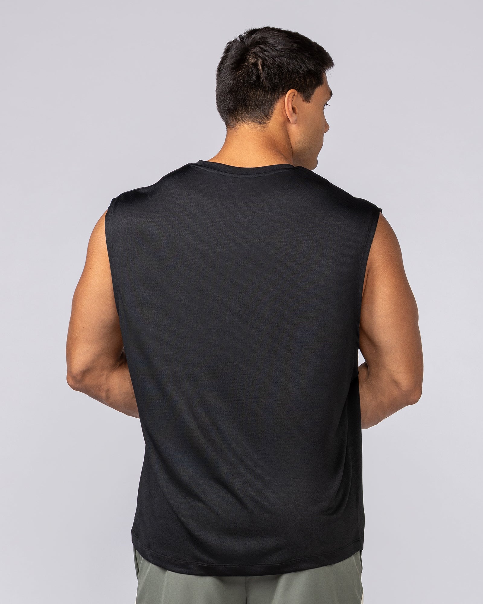 Relaxed Active Tank - Black-Singlets & Tanks-S-022438BLK-S-MNAPPRL29740-4-Muscle Nation