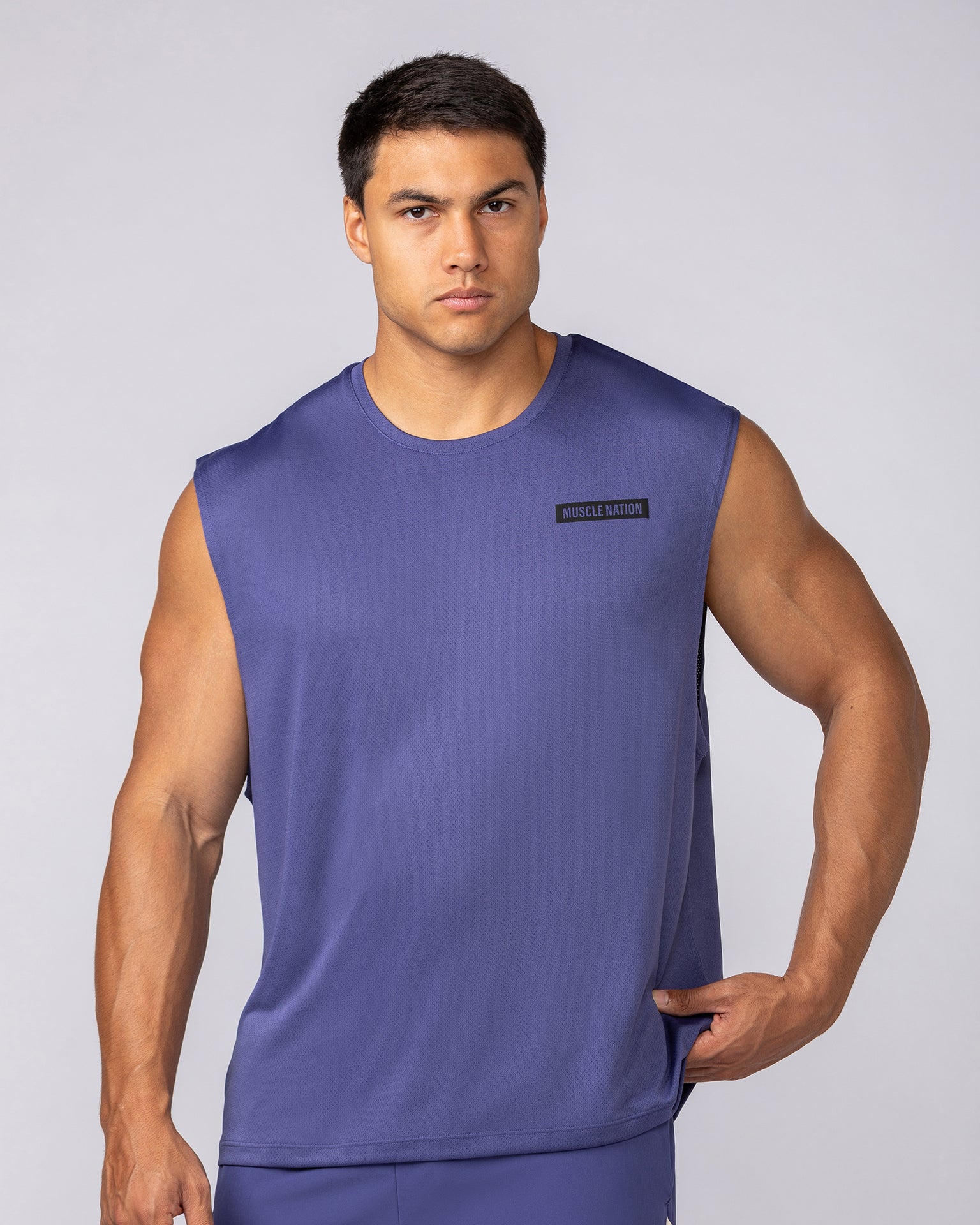 Relaxed Active Tank - Midnight-Singlets & Tanks-S-062522MDNGHT-S-MNAPPRL43195-1-Muscle Nation