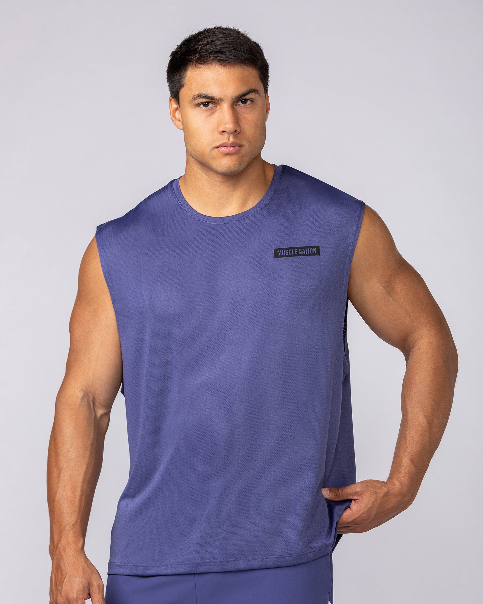 Relaxed Active Tank - Midnight-Singlets & Tanks-S-062522MDNGHT-S-MNAPPRL43195-1-Muscle Nation