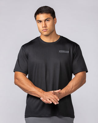 Relaxed Active Tee - Black-T-Shirts-S-022437BLK-S-MNAPPRL29712-1-Muscle Nation