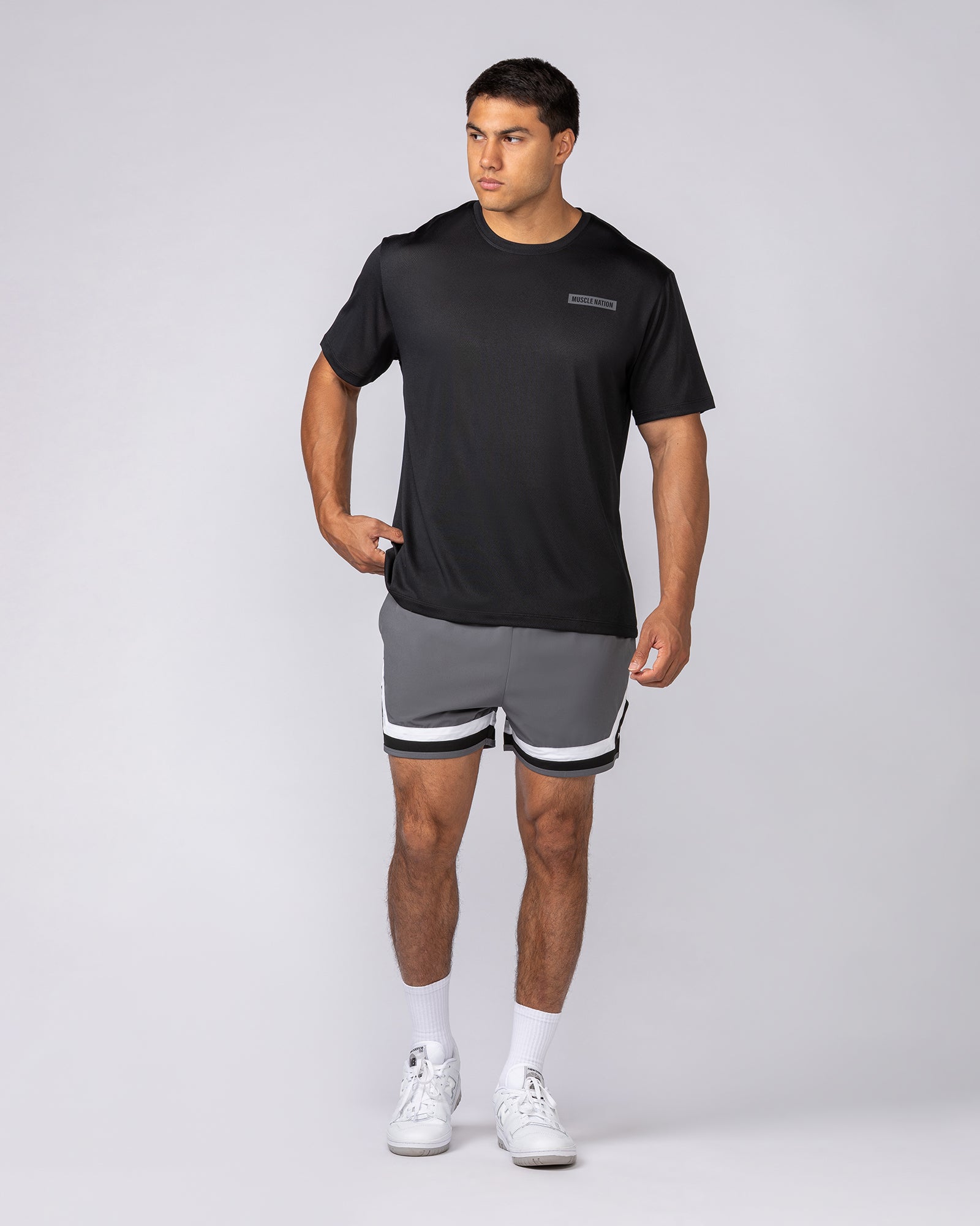 Relaxed Active Tee - Black-T-Shirts-S-022437BLK-S-MNAPPRL29712-5-Muscle Nation