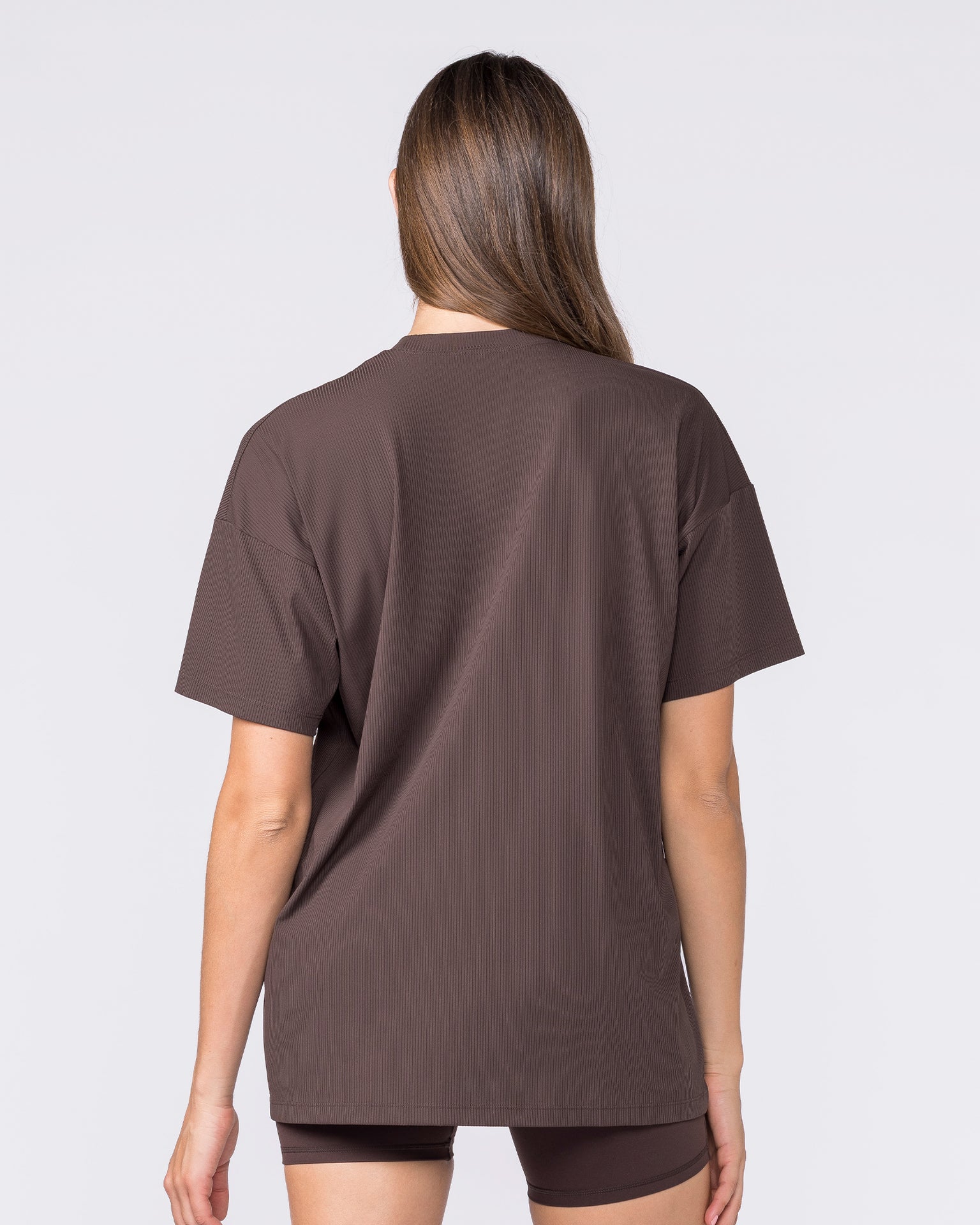 Relaxed Rib Training Tee - Cocoa-T-Shirts-XXS-032612COCOA-XXS-MNAPPRL49215-4-Muscle Nation