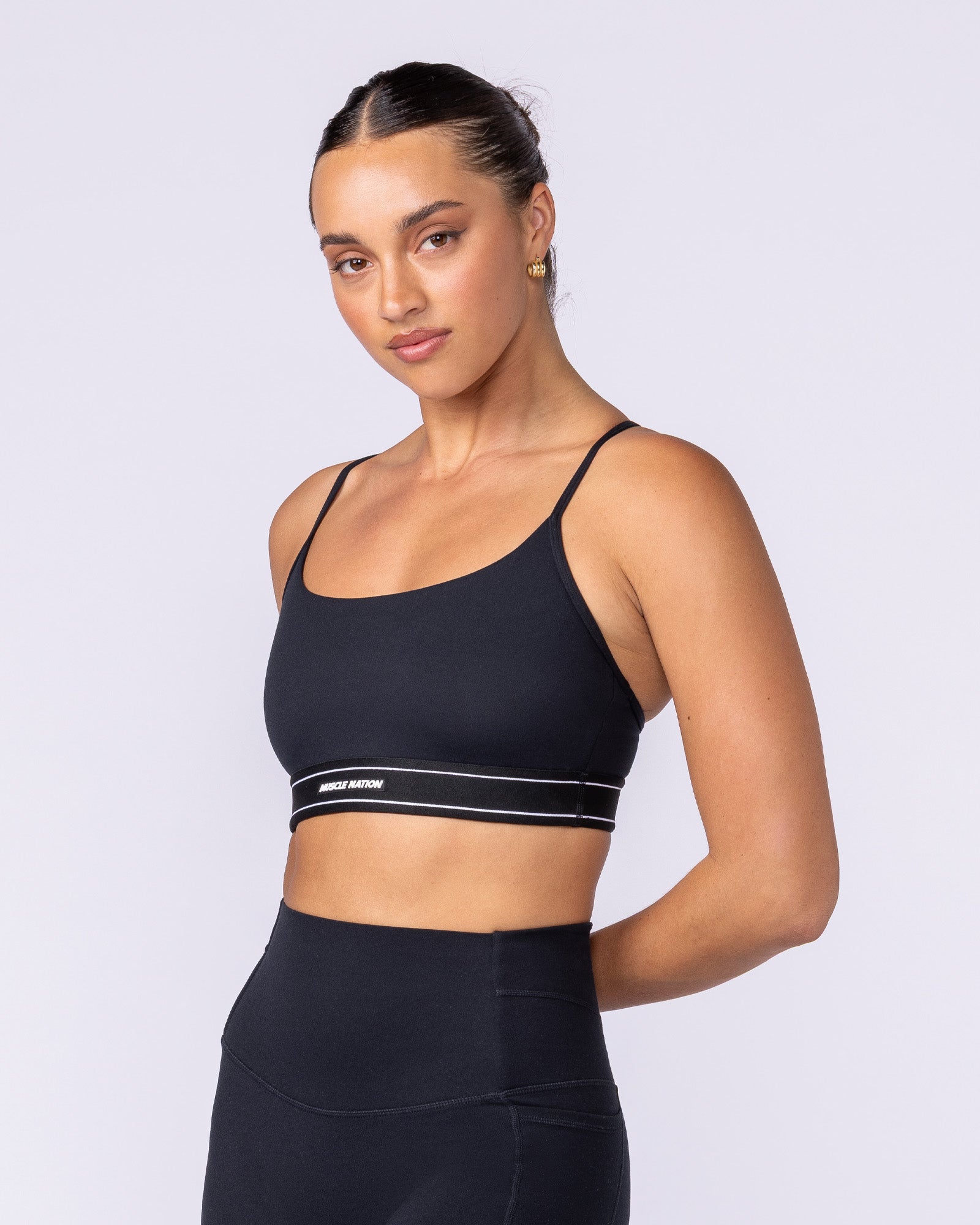 Relay Bra - Black-Sports Bras-XXS-1125110BLK-XXS-MNAPPRL46464-4-Muscle Nation