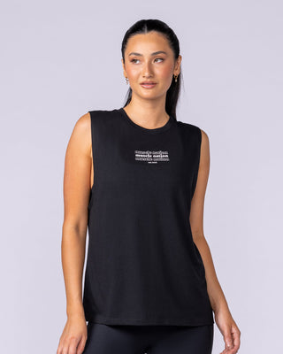 Results Drop Arm Tank - Black-Singlets & Tanks-XXS-112535BLK-XXS-MNAPPRL45201-1-Muscle Nation