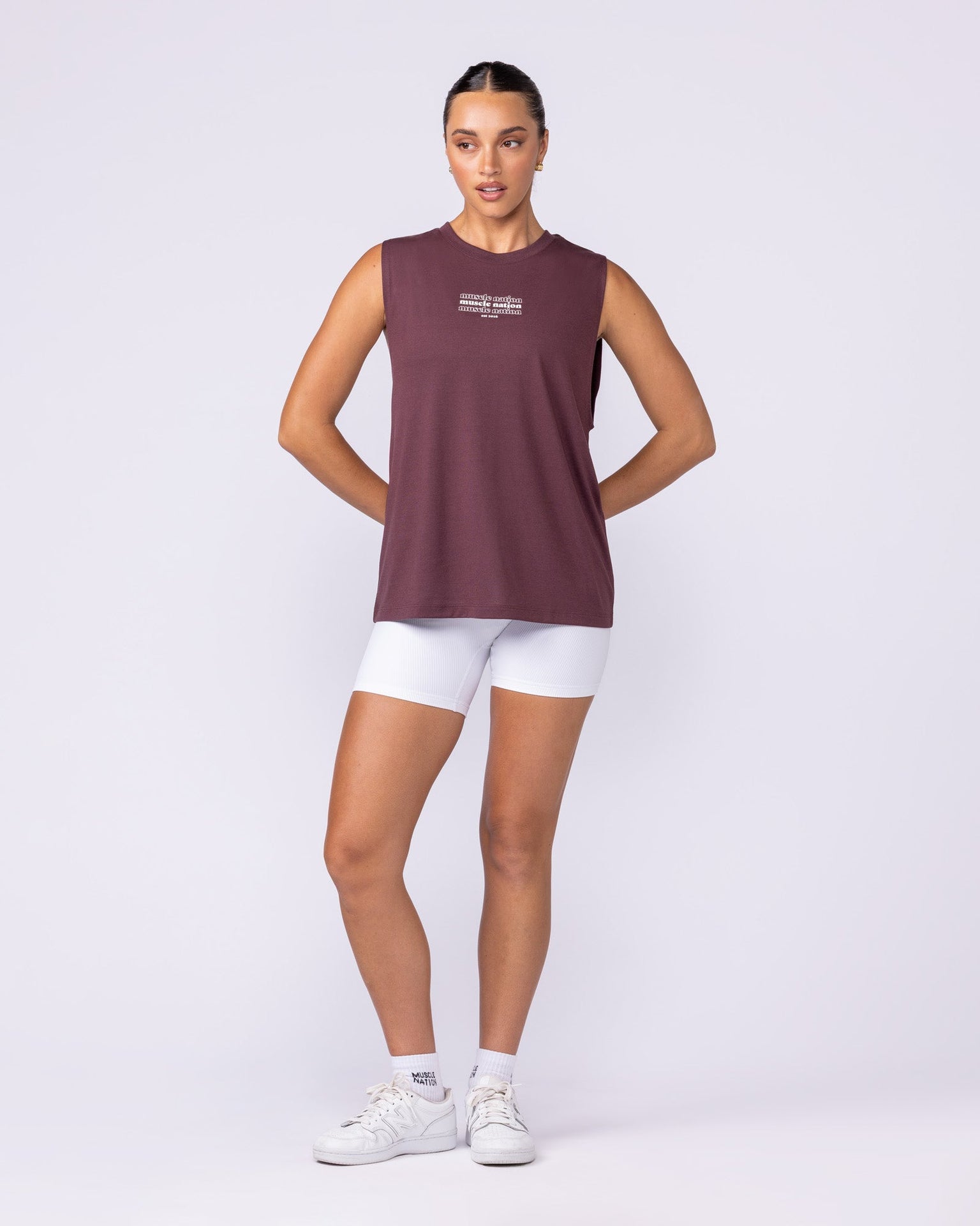 Results Drop Arm Tank - Rocky Road-Singlets & Tanks-XXS-112535RKRD-XXS-MNAPPRL48009-5-Muscle Nation