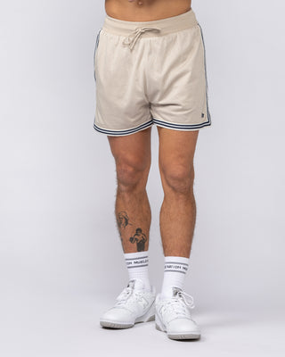 Retro Mesh Training 4" Shorts - Beige-Shorts-S-082527BEIGE-S-MNAPPRL43928-2-Muscle Nation