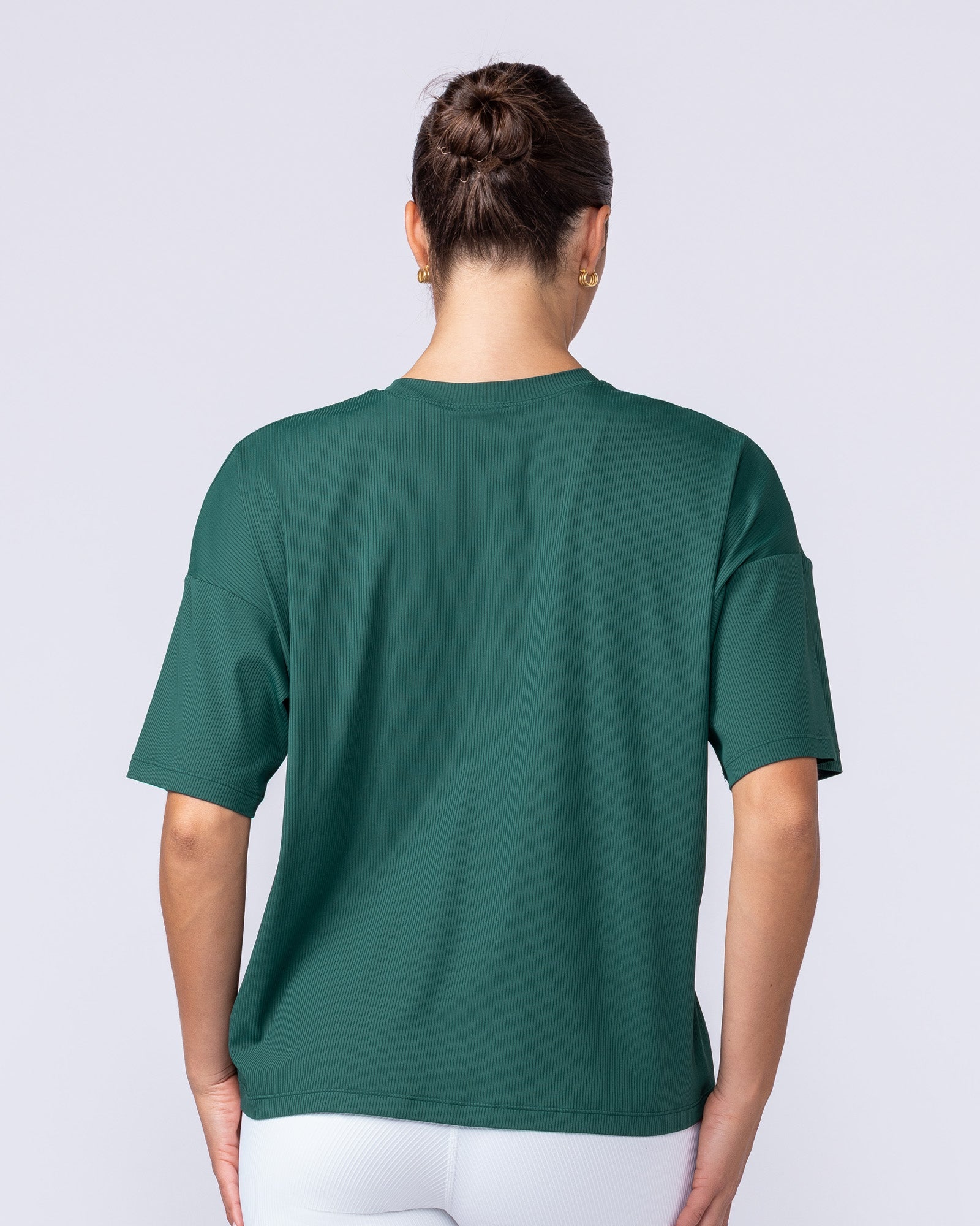 Rib Boxy Training Tee - Evergreen-Tops-XXS-112511EVEGRN-XXS-MNAPPRL45264-4-Muscle Nation