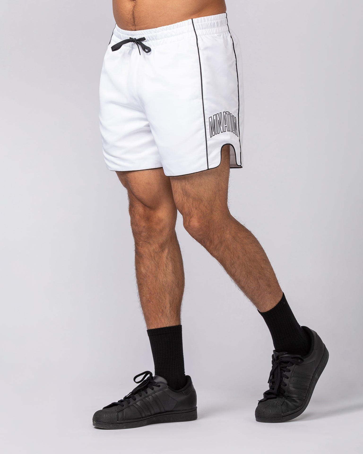 Round House 5" Shorts - White-Shorts-S-062524WHT-S-MNAPPRL43216-3-Muscle Nation
