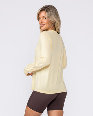 Routine Long Sleeve Top - Panna Cotta-Long Sleeve T-Shirts-XXS-032610PANCOT-XXS-MNAPPRL49494-2-Muscle Nation