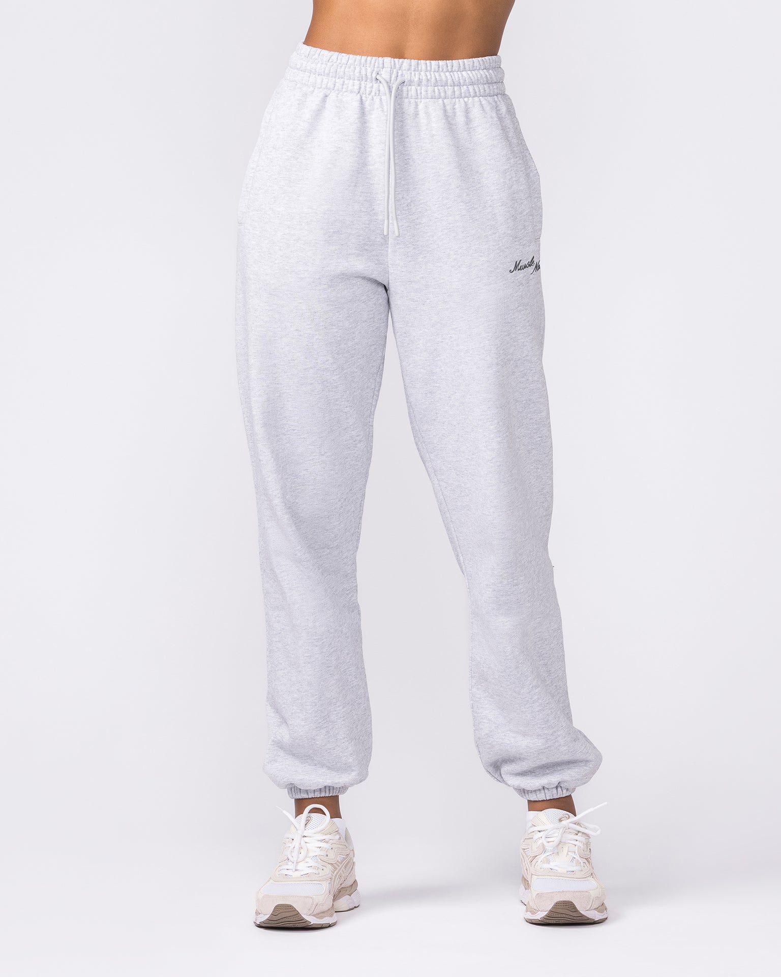 Routine Slouchy Trackies - Light Grey Marl-Bottoms-XXS-042604LTGRYMRL-XXS-MNAPPRL49937-3-Muscle Nation