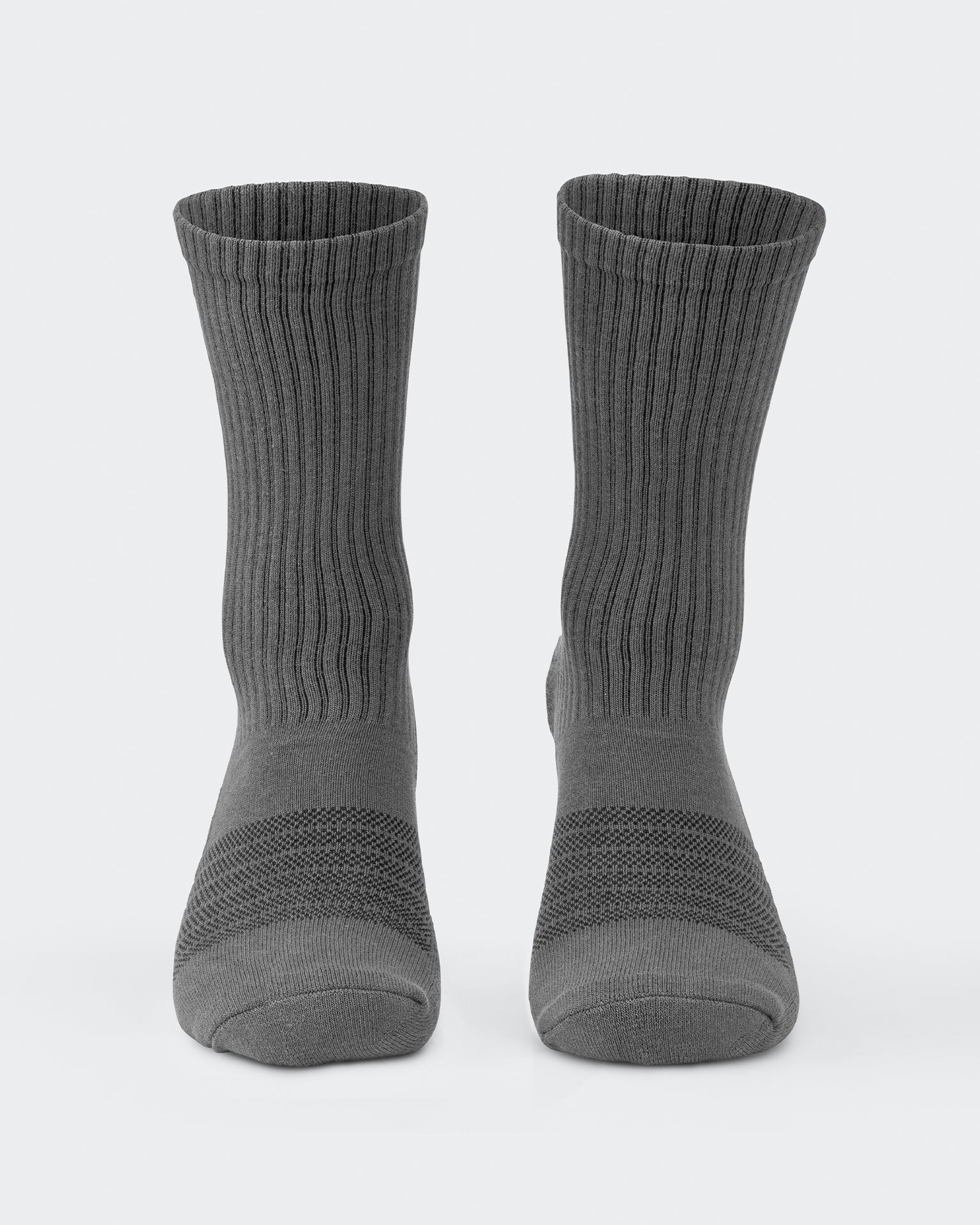 Mens Varsity Crew Sock (2x Pack) - Charcoal-Socks-Charcoal-ACC1124179CHAR-ONE-MNAPPRL32729-2-Muscle Nation