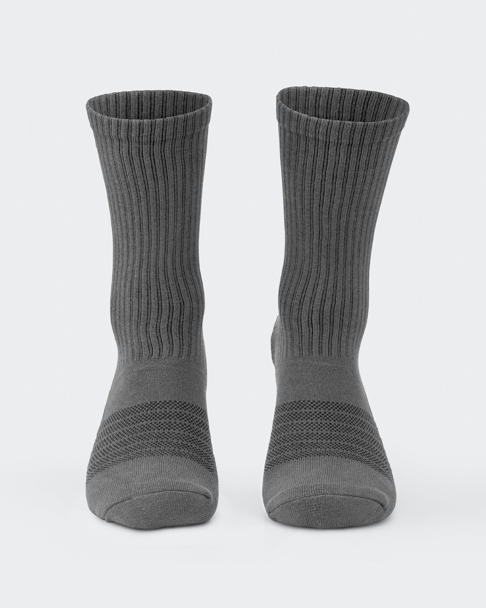 Mens Varsity Crew Sock (2x Pack) - Charcoal-Socks-Charcoal-ACC1124179CHAR-ONE-MNAPPRL32729-2-Muscle Nation