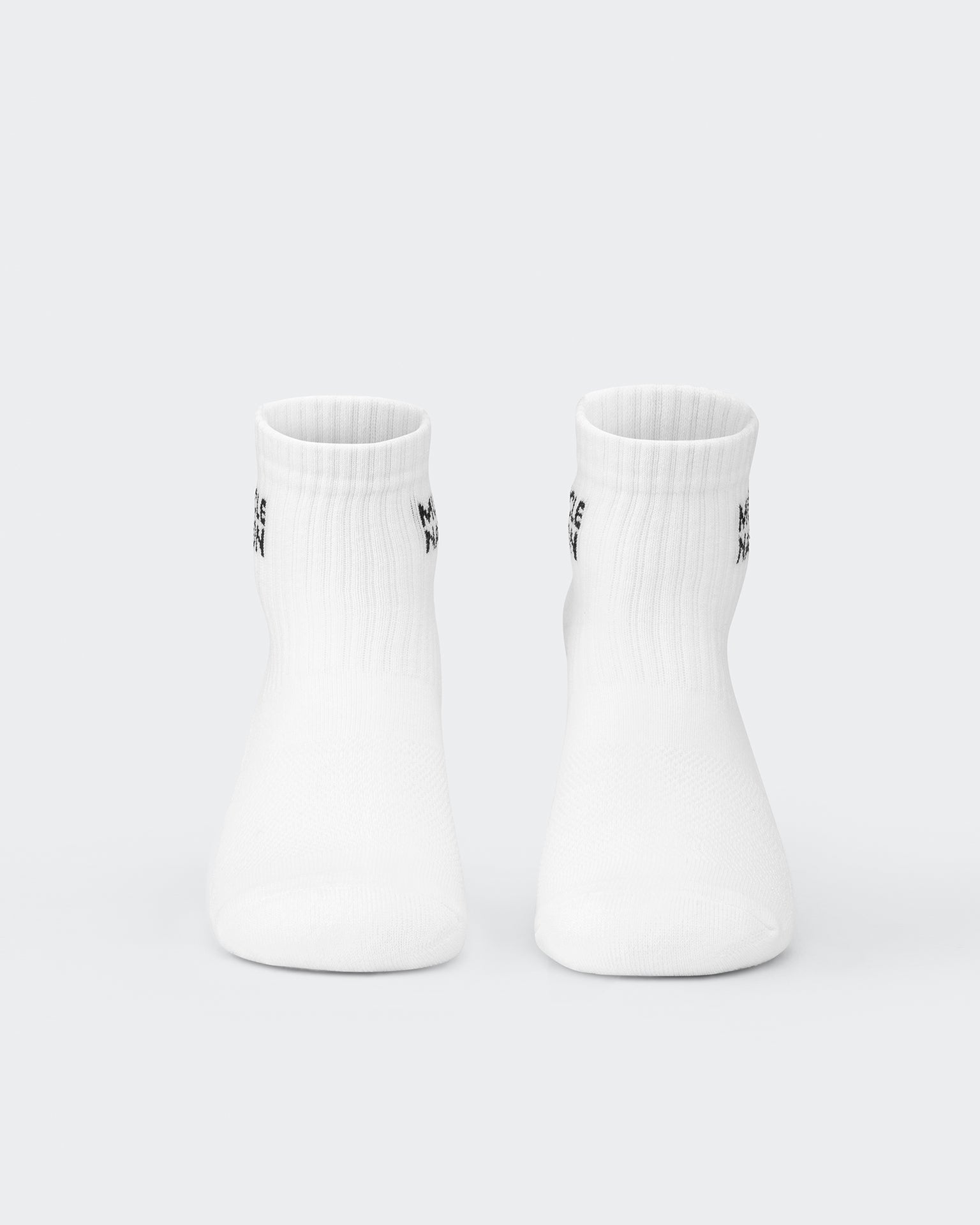 Womens 1/4 Crew Sock (2X Pack) - Black / White-Socks-ACC1125205BLKWHT-MNAPPRL47940-6-Muscle Nation