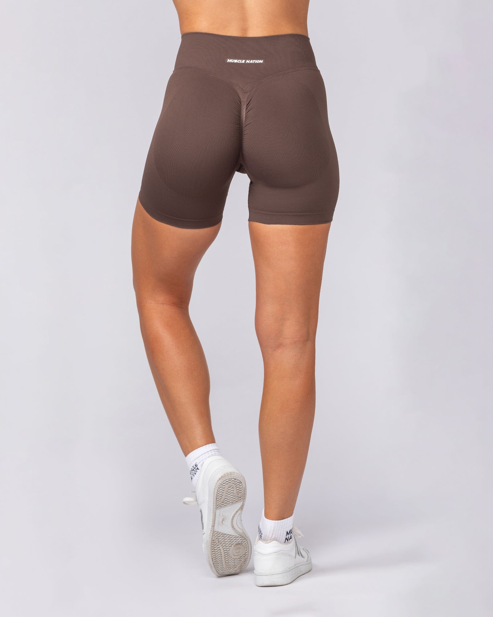 Sculpt Seamless Midway Shorts - Cola-Shorts-XS-072507COLA-XS-MNAPPRL44161-5-Muscle Nation
