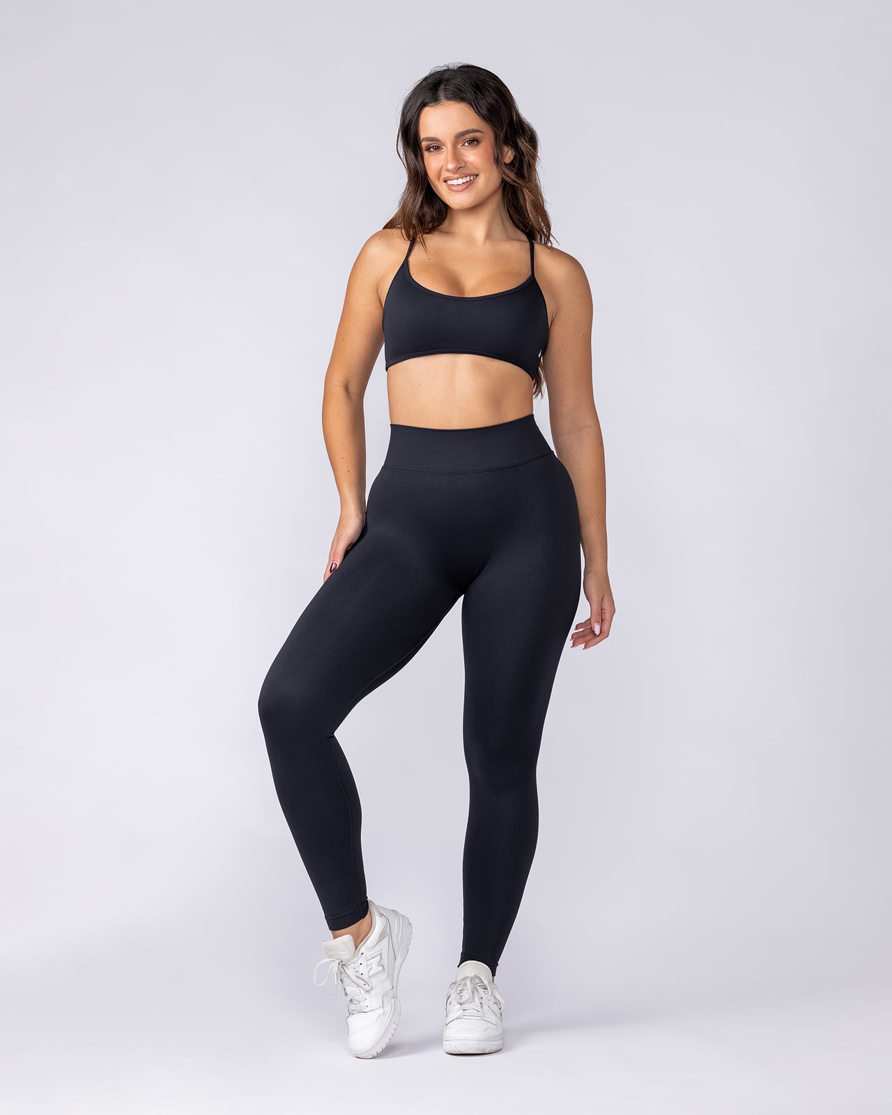 Sculpt Seamless Ankle Length Leggings Black - Muscle Nation women's leggings, view 6