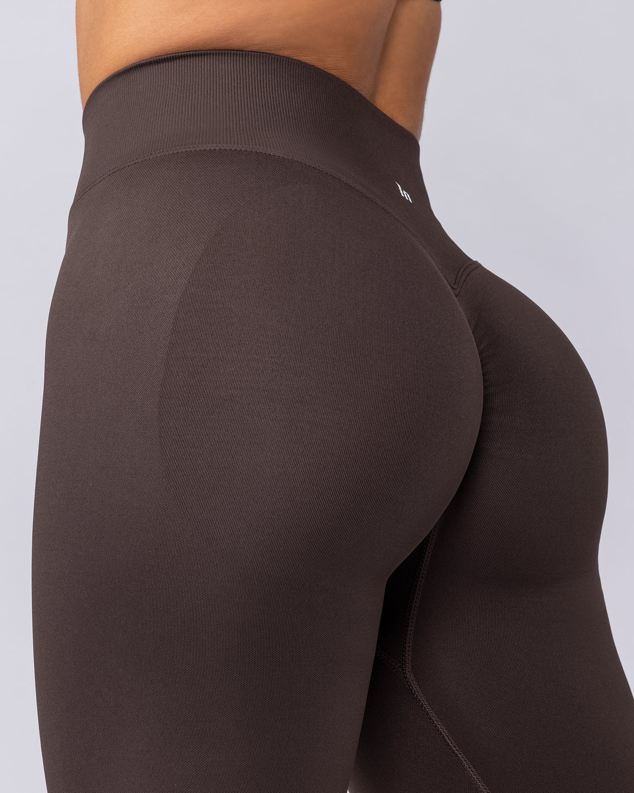 Sculpt Seamless Ankle Length Leggings Cocoa - Muscle Nation women's leggings, view 3