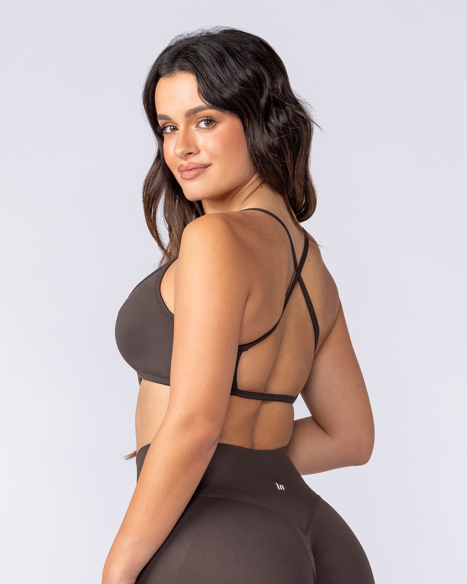 Sculpt Seamless Bralette Cocoa - Muscle Nation women's bralette, view 2
