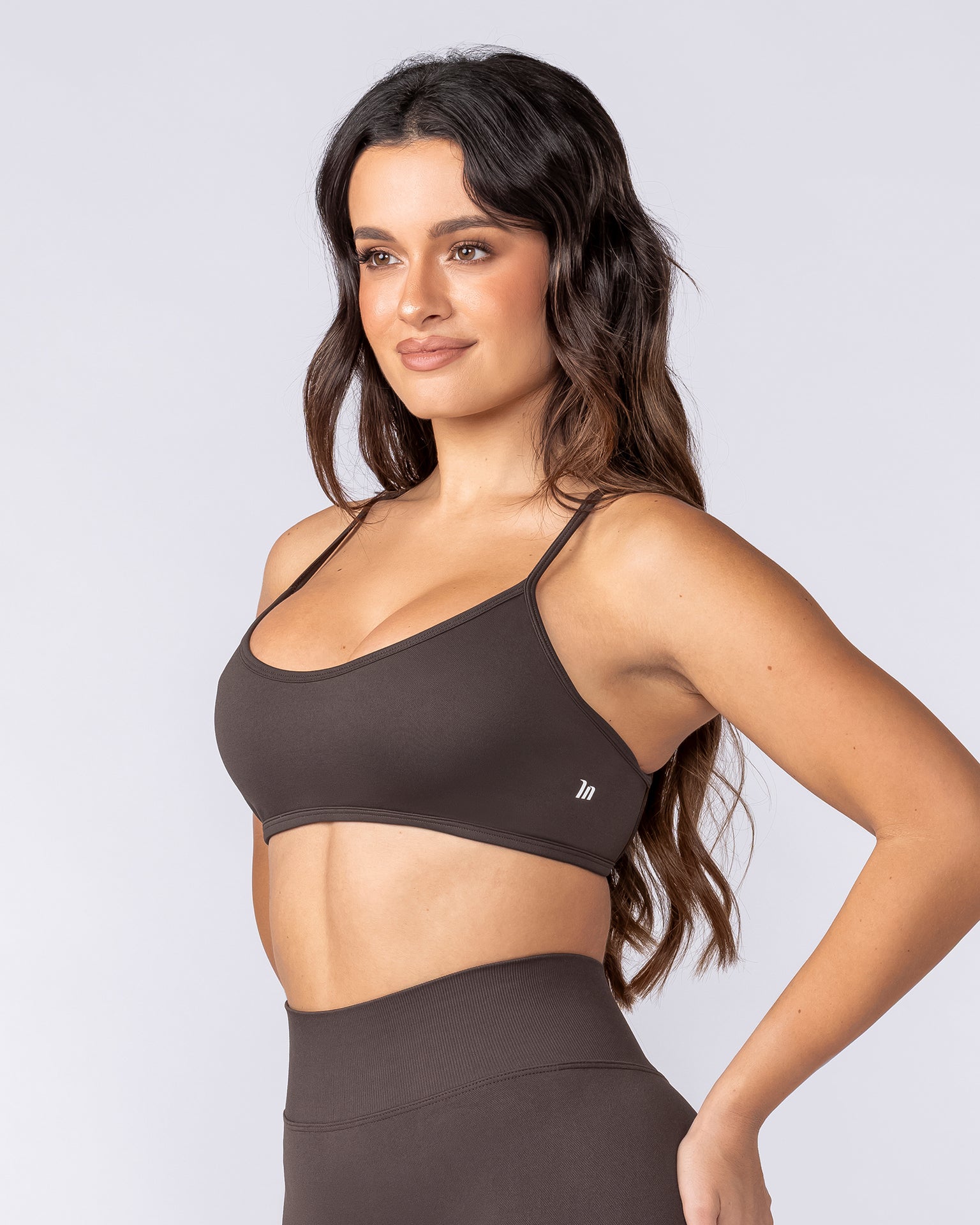 Sculpt Seamless Bralette Cocoa - Muscle Nation women's bralette, view 3