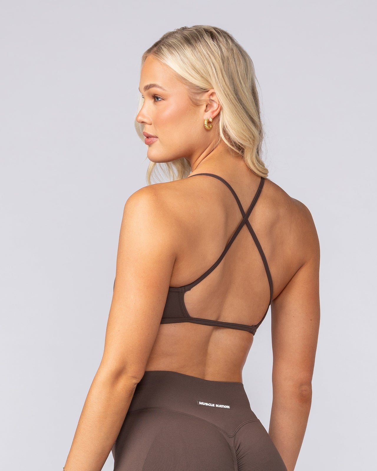 Sculpt Seamless Bralette Cola - Muscle Nation women's bralette, view 2