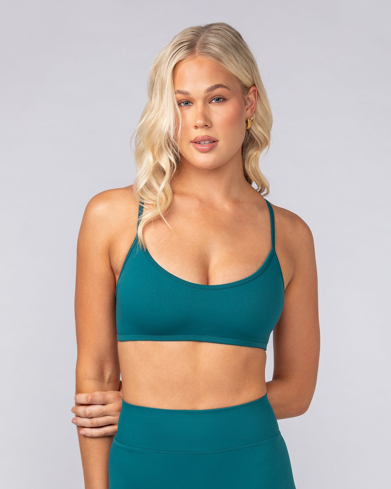 Sculpt Seamless Bralette Deep Teal - Muscle Nation women's bralette, view 3