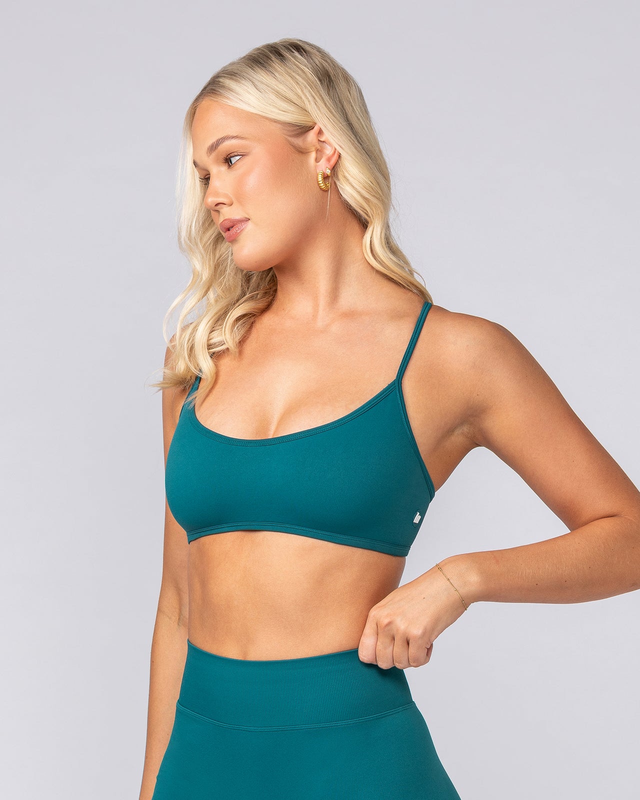 Sculpt Seamless Bralette Deep Teal - Muscle Nation women's bralette, view 4