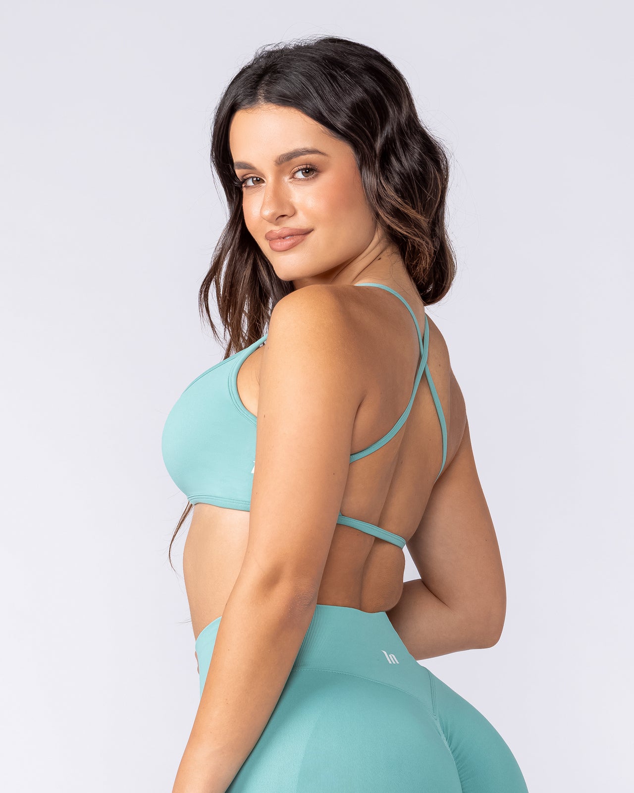 Sculpt Seamless Bralette Green Coral - Muscle Nation women's bralette, view 2