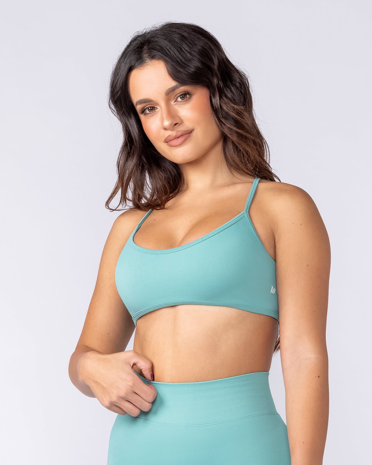 Sculpt Seamless Bralette Green Coral - Muscle Nation women's bralette, view 4
