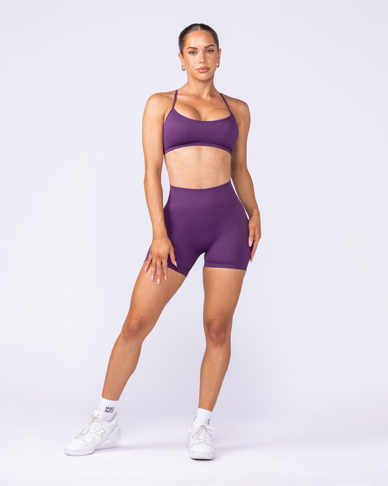Sculpt Seamless Bralette Nightshade - Muscle Nation women's bralette, view 6