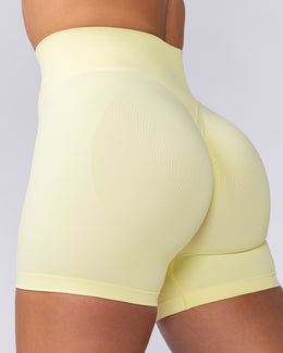 Sculpt Seamless Midway Shorts Limoncello - Muscle Nation women's gym shorts
